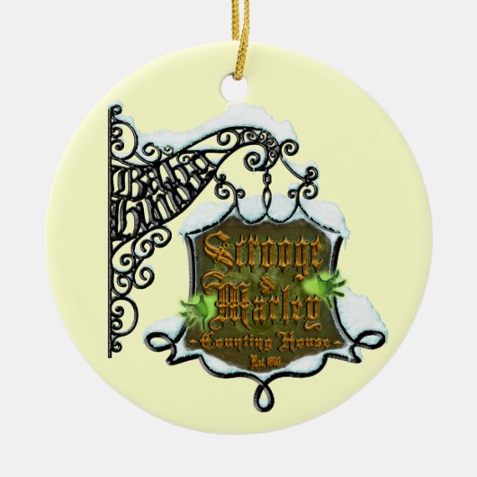 Scrooge&MarleySignScene Keramikornament (Vorne)