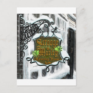 Scrooge&MarleySignScene Postkarte
