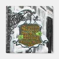 Scrooge&MarleySignScene-Quadratmagnet