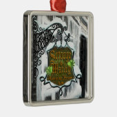Scrooge&MarleySignScene Silbernes Ornament (Rechts)