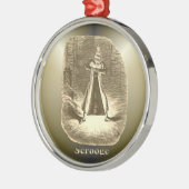 Scrooge of Christmas - Ein Weihnachtslied Silbernes Ornament (Links)