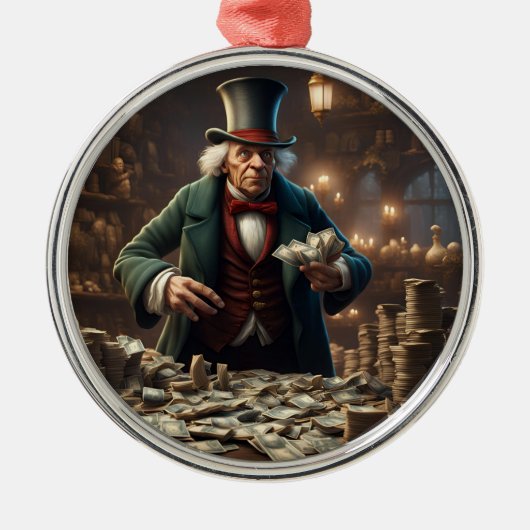Scrooge Ornament Aus Metall (Vorne)
