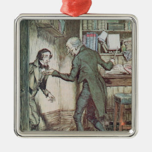 Scrooge und Bob Cratchit Ornament Aus Metall