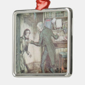 Scrooge und Bob Cratchit Ornament Aus Metall (Links)