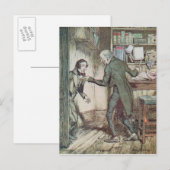 Scrooge und Bob Cratchit Postkarte (Vorne/Hinten)