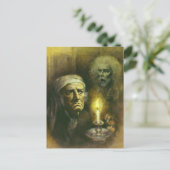 Scrooge und Ghost Postkarte (Stehend Vorderseite)