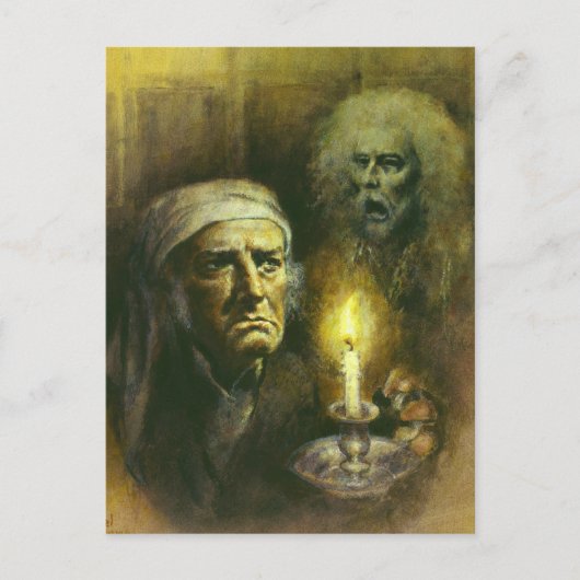 Scrooge und Ghost Postkarte (Vorderseite)