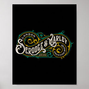 Scrooge und Marley Counting House Christmas Carol Poster