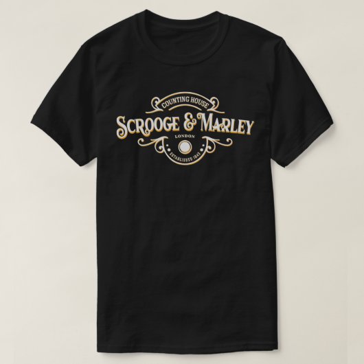 Scrooge und Marley Counting House Weihnachten Eben T-Shirt (Design vorne)