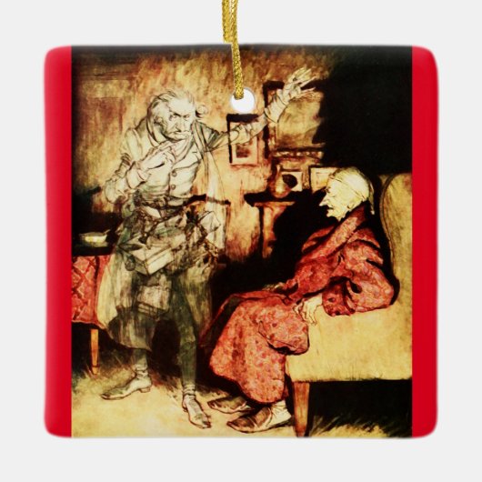 Scrooge und Marley Keramikornament (Vorderseite)