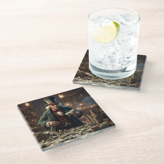 Scrooge Untersetzer (Schrägansicht)