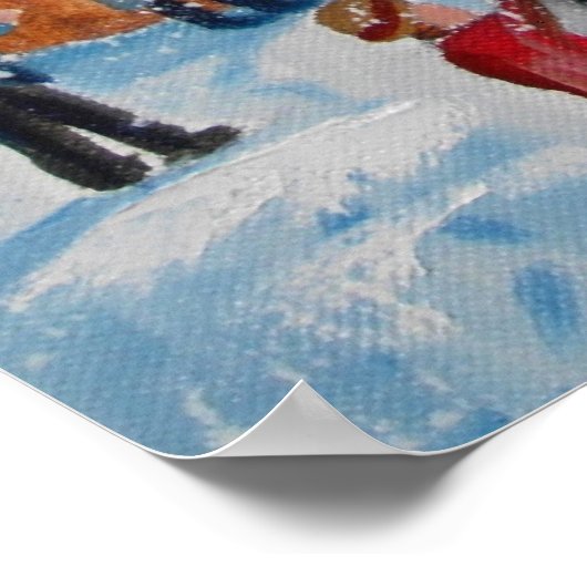 Scrooge Weihnachts-Carlo Winterschneeszene Poster (Ecke)