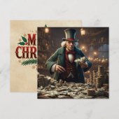 Scrooge Weihnachtskarte (Vorne/Hinten)