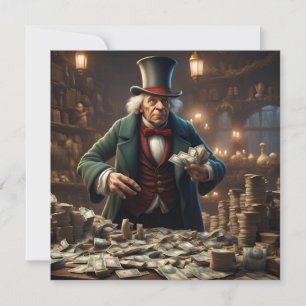 Scrooge Weihnachtskarte