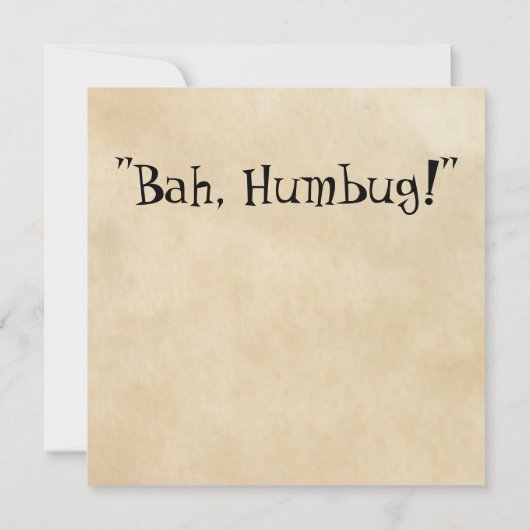 Scrooge Weihnachtskarte (Rückseite)