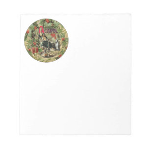 Scrooge Weihnachtslied Vintage englische Kunst Notizblock