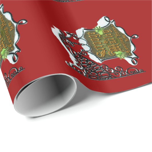 ScroogeHauntedSign Geschenkpapier (Rolleneckpunkt)