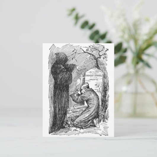 Scrooges Grab Postkarte (Stehend Vorderseite)