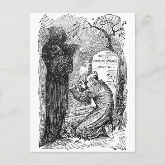 Scrooges Grab Postkarte (Vorderseite)