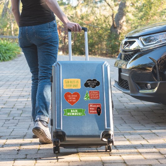 Scroooge a Christmas Carol Quotes Sticker Pack (Koffer Insitu)