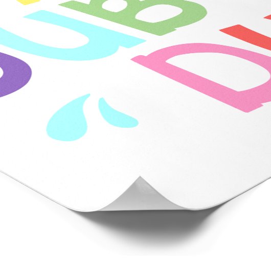 Scrub Dub Dub Kinder Badezimmer Poster (Ecke)