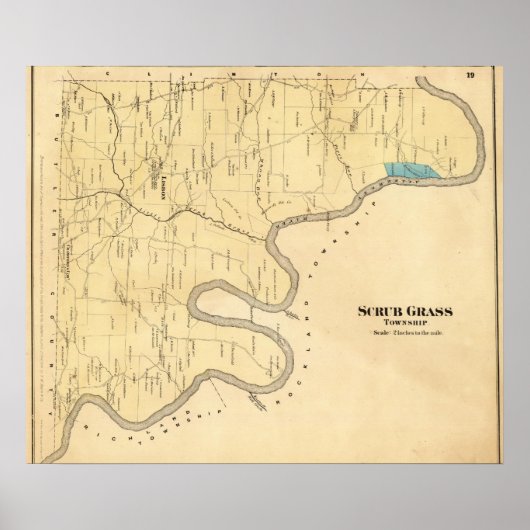 Scrub Grass Township Poster (Vorne)