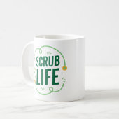 Scrub Life Mug – Fun Gift for Nurses & Medical Sta Kaffeetasse (Vorderseite Links)