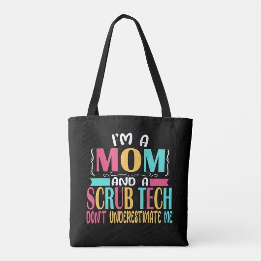 Scrub Tech Mama Surg Technologe Geschenk Tasche (Rückseite)