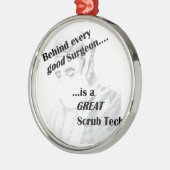 Scrub Tech Ornament Aus Metall (Links)