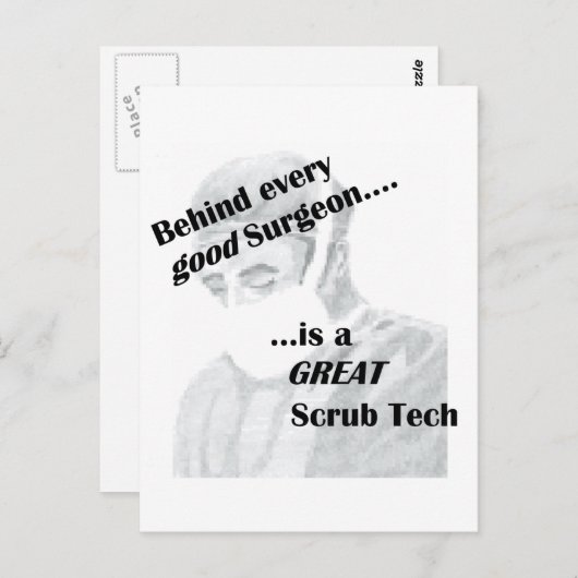 Scrub Tech Postkarte (Vorne/Hinten)
