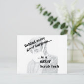 Scrub Tech Postkarte (Stehend Vorderseite)