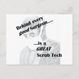 Scrub Tech Postkarte