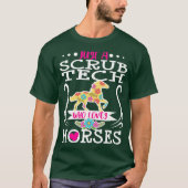 Scrub Tech Technologist Chirurgisches Pferd über i T-Shirt (Vorderseite)