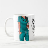 Scrubs und Coffee Nurse Personalisiert Coffee Tass Kaffeetasse (Links)
