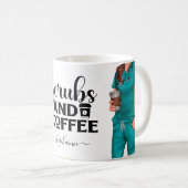 Scrubs und Coffee Nurse Personalisiert Coffee Tass Kaffeetasse (VorderseiteRechts)