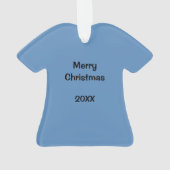 Scrubs Uniform Nurse Blue Christmas Shirt Orn Ornament (Rückseite)