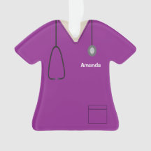 Scrubs Uniform Nurse Lila Shirt Weihnachtsgebäck