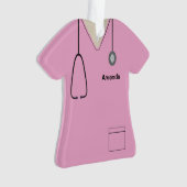 Scrubs Uniform Nurse Pink Shirt Weihnachtsgebäck Ornament (Vorderseite)