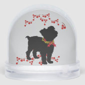 Scruffy Mutt Naughty n' Niedliche Weihnachten Schneekugeln (Rückseite)