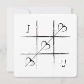 Scruffy Mutt Romance Tic Tac Toe Valentine's Card Karte (Rückseite)