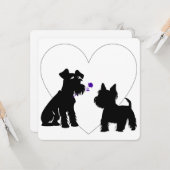 Scruffy Mutt Romance Tic Tac Toe Valentine's Card Karte (Vorderseite/Rückseite Beispiel)