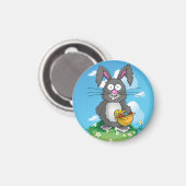 Scruffy Oaster Bunny Magnet (Vorderseite/Rückseite)