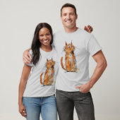 Scruffy Orange Cat Whimsical Quirky T-Shirt (Unisex)