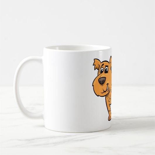 Scruffy Orange Puppy Dog Kaffeetasse (Links)