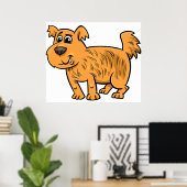 Scruffy Orange Puppy Dog Poster (Heimbüro)