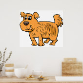 Scruffy Orange Puppy Dog Poster (Küche)