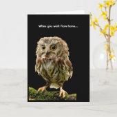 Scruffy Owl Arbeiten von Zuhause Karte (Gelbe Blume)