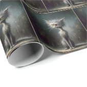 Scruffy Street Cat Geschenkpapier (Rolleneckpunkt)