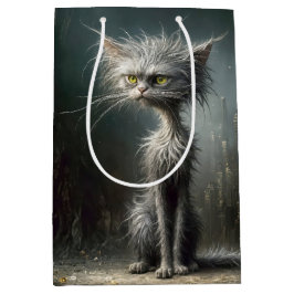 Scruffy Street Cat zum Geburtstag Mittlere Geschenktüte
