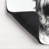 Scruffy Terrier Portrait Sketch Mousepad (Ecke)